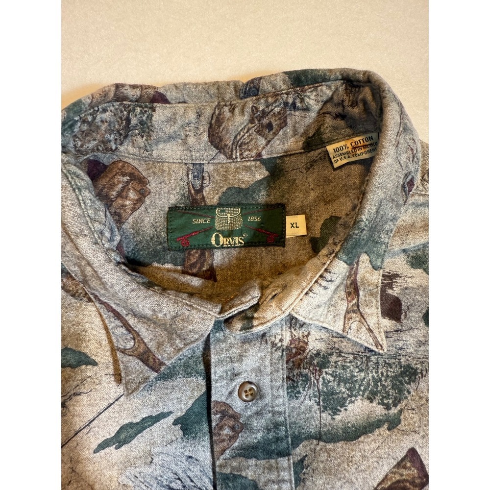 Orvis Fishing Shirt Mens XL Button Up Long Sleeve Outdoor Flannel - Picture 4 of 5